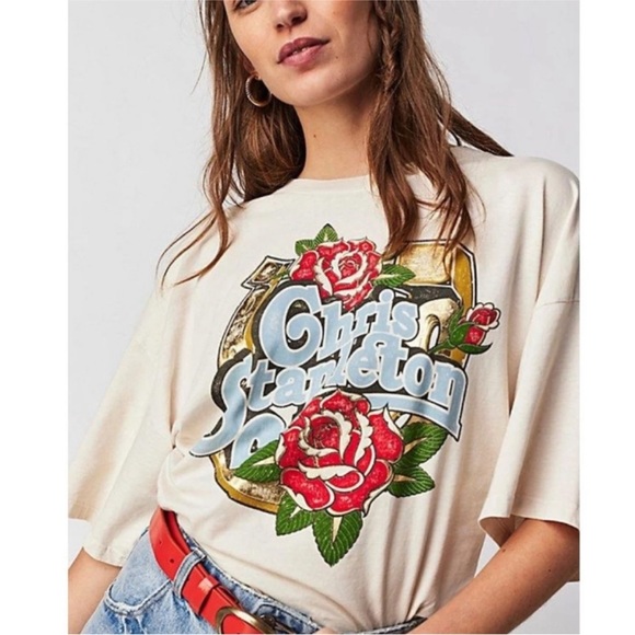 Free People Tops - Free People Daydreamer Chris Stapleton Horseshoe Tee